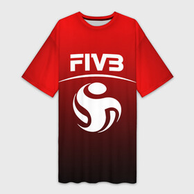 Платье-футболка 3D с принтом FIVB ВОЛЕЙБОЛ в Курске,  |  | fivb | voleybal | volleyball | волебол | волейбол | волейбола | волейболист | волейболистка | воллейбол | международная | федерация | фивб
