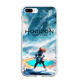 Чехол для iPhone 7Plus/8 Plus матовый с принтом Horizon Zero Dawn в Курске, Силикон | Область печати: задняя сторона чехла, без боковых панелей | aloy | antasy girl | art | artwork | digital art | fantasy | horizon | horizon: zero dawn | landscape | tallneck | warrior fantasy | weapon | zero dawn