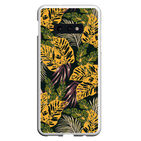 Чехол для Samsung S10E с принтом Тропический лес в Курске, Силикон | Область печати: задняя сторона чехла, без боковых панелей | 3d | flowers | forest | hawaii | leaf | leafs | palm | palms | summer | travel | tropical | vacation | гаваи | гавайи | гавайка | гавайская | лес | лето | листики | листки | листья | отпуск | пальма | пальмы | путешествия | рисунок | трехмерная 