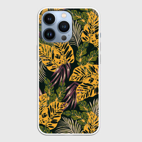 Чехол для iPhone 13 Pro с принтом Тропический лес в Курске,  |  | 3d | flowers | forest | hawaii | leaf | leafs | palm | palms | summer | travel | tropical | vacation | гаваи | гавайи | гавайка | гавайская | лес | лето | листики | листки | листья | отпуск | пальма | пальмы | путешествия | рисунок | трехмерная 