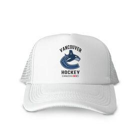 Кепка тракер с сеткой с принтом VANCOUVER CANUCKS NHL в Курске, трикотажное полотно; задняя часть — сетка | длинный козырек, универсальный размер, пластиковая застежка | canada | canucks | hockey | nhl | sport | usa | vancouver | акула | ванкувер | канада | кэнакс | логотип | нхл | спорт | хоккей | челюсти