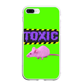 Чехол для iPhone 7Plus/8 Plus матовый с принтом Toxic в Курске, Силикон | Область печати: задняя сторона чехла, без боковых панелей | animals | rat | toxic | животные | крыса | токсик