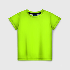 Детская футболка 3D с принтом ACID в Курске, 100% гипоаллергенный полиэфир | прямой крой, круглый вырез горловины, длина до линии бедер, чуть спущенное плечо, ткань немного тянется | acid | зеленая | кислотная | однотонная | салатовая