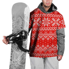 Накидка на куртку 3D с принтом Красный зимний орнамент в Курске, 100% полиэстер |  | geometry | new year | pattern | retro | snow | winter | аляска | вязаный | геометрия | девяностые | дед мороз | зима | ковер | новогодние | новый год | олени | паттерн | подарок | ретро | рождество | свитер | снег | снеговик