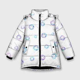 Зимняя куртка для девочек 3D с принтом NIRVANA НИРВАНА в Курске, ткань верха — 100% полиэстер; подклад — 100% полиэстер, утеплитель — 100% полиэстер. | длина ниже бедра, удлиненная спинка, воротник стойка и отстегивающийся капюшон. Есть боковые карманы с листочкой на кнопках, утяжки по низу изделия и внутренний карман на молнии. 

Предусмотрены светоотражающий принт на спинке, радужный светоотражающий элемент на пуллере молнии и на резинке для утяжки. | band | cobain | face | kurt | logo | music | nirvana | rock | rocknroll | группа | кобейн | курт | лого | логотип | музыка | музыкальная | нирвана | рожица | рок | рокнролл | символ