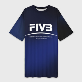 Платье-футболка 3D с принтом FIVB Volleyball в Курске,  |  | fivb | voleybal | volleyball | волебол | волейбол | волейбола | волейболист | волейболистка | воллейбол | международная | федерация | фивб