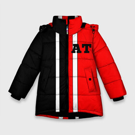 Зимняя куртка для девочек 3D с принтом Athletic team red and black в Курске, ткань верха — 100% полиэстер; подклад — 100% полиэстер, утеплитель — 100% полиэстер. | длина ниже бедра, удлиненная спинка, воротник стойка и отстегивающийся капюшон. Есть боковые карманы с листочкой на кнопках, утяжки по низу изделия и внутренний карман на молнии. 

Предусмотрены светоотражающий принт на спинке, радужный светоотражающий элемент на пуллере молнии и на резинке для утяжки. | at | athletic | athletic team | bodybuilding | crossfit | fitness | mma | motivation | power | sport | strong | team | traninig | workout | бодибилдинг | зож | кросфит | мотивация. сила.смешанные единоборства. | спорт | спорт зал | фитнес | фитн