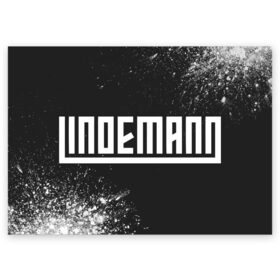 Поздравительная открытка с принтом LINDEMANN / ЛИНДЕМАНН в Курске, 100% бумага | плотность бумаги 280 г/м2, матовая, на обратной стороне линовка и место для марки
 | Тематика изображения на принте: lindeman | lindemann | logo | music | rammstein | ramstein | rock | til | till | линдеман | линдеманн | лого | логотип | логотипы | музыка | раммштайн | рамштайн | рок | символ | символы | солист | тилль | тиль