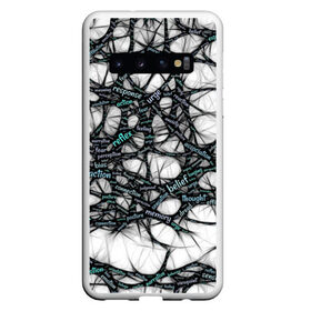 Чехол для Samsung Galaxy S10 с принтом NEIROLINK в Курске, Силикон | Область печати: задняя сторона чехла, без боковых панелей | Тематика изображения на принте: абстракция | веном | наука | нейронная сеть | нейроны | превращения | сети | узор | ученые