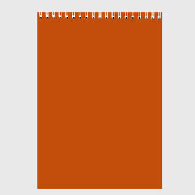Скетчбук с принтом Радуга v6 - оранжевый в Курске, 100% бумага
 | 48 листов, плотность листов — 100 г/м2, плотность картонной обложки — 250 г/м2. Листы скреплены сверху удобной пружинной спиралью | Тематика изображения на принте: без дизайна | без картинки | одноцветные | оранжевый