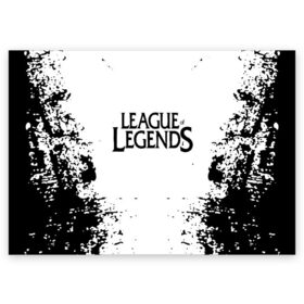 Поздравительная открытка с принтом League of legends в Курске, 100% бумага | плотность бумаги 280 г/м2, матовая, на обратной стороне линовка и место для марки
 | best | build | bunnyfufuu | league | league of legends | league of legends pro guides | lol | lol montage | moba | offiners | proguides | riot | riot games | stream highlights | лига легенд | лол | оффинерс
