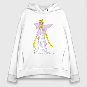 Женское худи Oversize хлопок с принтом Sailor Moon Серенити в Курске, френч-терри — 70% хлопок, 30% полиэстер. Мягкий теплый начес внутри —100% хлопок | боковые карманы, эластичные манжеты и нижняя кромка, капюшон на магнитной кнопке | bunny | luna | princess | serenity | stars | usagi | wings | ангел | волосы | девушка | детям | звездная | звезды | королева | корона | крылья | луна | любовь | малышка | марс | радуга | сейлор мун | токио | усаги цукино | школьные 
