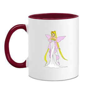 Кружка двухцветная с принтом Sailor Moon/Серенити в Курске, керамика | объем — 330 мл, диаметр — 80 мм. Цветная ручка и кайма сверху, в некоторых цветах — вся внутренняя часть | bunny | luna | princess | serenity | stars | usagi | wings | ангел | волосы | девушка | детям | звездная | звезды | королева | корона | крылья | луна | любовь | малышка | марс | радуга | сейлор мун | токио | усаги цукино | школьные 