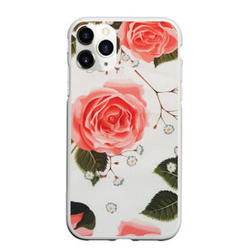 Чехол для iPhone 11 Pro Max матовый с принтом Нежные розы в Курске, Силикон |  | Тематика изображения на принте: арт | белый | зеленый | красная роза | красные розы | красный | рисунок | роза | розовая роза | розовые розы | розовый | розы | цветок | цветы