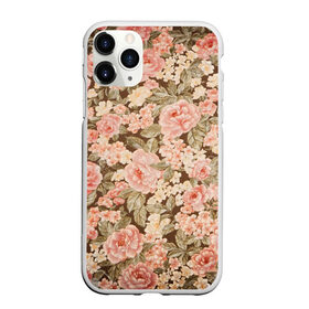 Чехол для iPhone 11 Pro Max матовый с принтом Розовая поляна в Курске, Силикон |  | Тематика изображения на принте: арт | кремовый | рисунок | роза | розовая поляна | розовые розы | розовые цветы | розы