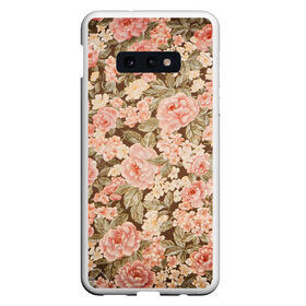 Чехол для Samsung S10E с принтом Розовая поляна в Курске, Силикон | Область печати: задняя сторона чехла, без боковых панелей | арт | кремовый | рисунок | роза | розовая поляна | розовые розы | розовые цветы | розы