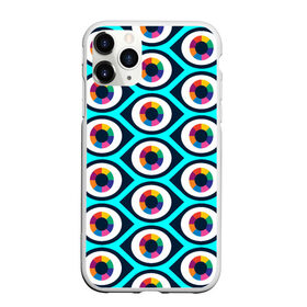 Чехол для iPhone 11 Pro матовый с принтом Глаза паттерн в Курске, Силикон |  | геометрия | глаза | иллюзия | паттерн | психоделика | радуга | цвета