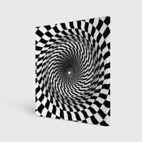 Холст квадратный с принтом иллюзия в Курске, 100% ПВХ |  | воронка | иллюзия | студентам | тоннель | шахматы