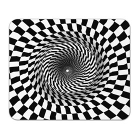 Коврик для мышки прямоугольный с принтом иллюзия в Курске, натуральный каучук | размер 230 х 185 мм; запечатка лицевой стороны | воронка | иллюзия | студентам | тоннель | шахматы