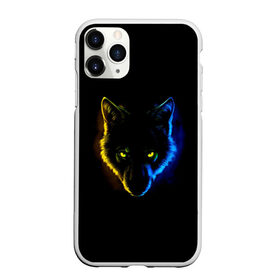 Чехол для iPhone 11 Pro матовый с принтом Гипноз в Курске, Силикон |  | ears | eyes | hypnosis | muzzle | neon | night | view | wolf | взгляд | волк | гипноз | глаза | неон | ночь | уши