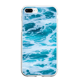 Чехол для iPhone 7Plus/8 Plus матовый с принтом Вода волны пена море в Курске, Силикон | Область печати: задняя сторона чехла, без боковых панелей | Тематика изображения на принте: вода | волны | море | морская пена | океан | отдых | пена | пучина