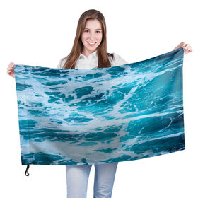 Флаг 3D с принтом Вода волны пена море в Курске, 100% полиэстер | плотность ткани — 95 г/м2, размер — 67 х 109 см. Принт наносится с одной стороны | вода | волны | море | морская пена | океан | отдых | пена | пучина