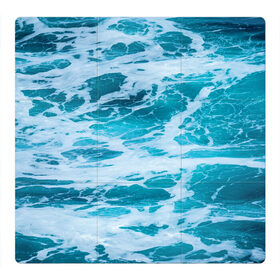 Магнитный плакат 3Х3 с принтом Вода волны пена море в Курске, Полимерный материал с магнитным слоем | 9 деталей размером 9*9 см | Тематика изображения на принте: вода | волны | море | морская пена | океан | отдых | пена | пучина