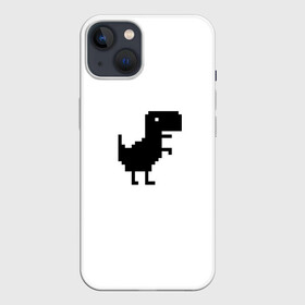 Чехол для iPhone 13 с принтом Google динозаврик в Курске,  |  | Тематика изображения на принте: dino | dinomax | googledino | дино | динозавр | потерялся