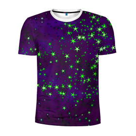 Мужская футболка 3D спортивная с принтом Звездное небо арт в Курске, 100% полиэстер с улучшенными характеристиками | приталенный силуэт, круглая горловина, широкие плечи, сужается к линии бедра | арт | звездное небо | звездочки | звезды | космос | небо | рисунок | текстура | туманность