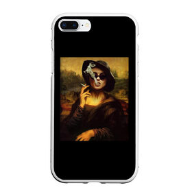 Чехол для iPhone 7Plus/8 Plus матовый с принтом jaKondA в Курске, Силикон | Область печати: задняя сторона чехла, без боковых панелей | jakonda | mona lisa | smoking | woman | девушка | джаконда | мона лиза