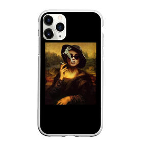 Чехол для iPhone 11 Pro матовый с принтом jaKondA в Курске, Силикон |  | Тематика изображения на принте: jakonda | mona lisa | smoking | woman | девушка | джаконда | мона лиза