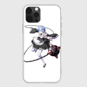 Чехол для iPhone 12 Pro Max с принтом ReZero в Курске, Силикон |  | Тематика изображения на принте: anime | glitch | japan | ram | re | rem | rezero | senpai | subaru | waifu | zero | анимация | аниме | вайфу | глитч | глич | мультсериал | мультфильм | семпай | сенпай | сериал | япония