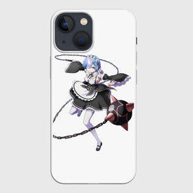 Чехол для iPhone 13 mini с принтом Re:Zero в Курске,  |  | anime | glitch | japan | ram | re | rem | rezero | senpai | subaru | waifu | zero | анимация | аниме | вайфу | глитч | глич | мультсериал | мультфильм | семпай | сенпай | сериал | япония