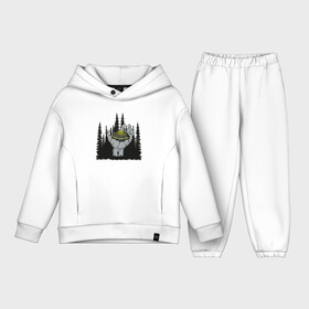 Детский костюм хлопок Oversize с принтом Гость из космоса в Курске,  |  | alien | aliens | grey | hand | invader | invading | invasion | pines | space | ufo | авария | вторжение | елка | елки | ель | инопланетянин | корабль | космический | космос | крушение | лес | летающая тарелка | нло | приземлился