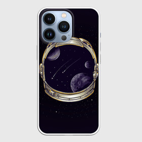 Чехол для iPhone 13 Pro с принтом Шлем астронавта в Курске,  |  | alone | astronaut | comet | cosmonaut | falling | galaxy | helmet | planet | space | star | stars | universe | астронавт | вселенная | галактика | звезда | звезды | комета | космонавт | космос | метеорит | одиночество | падающая | планета | 