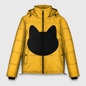 Мужская зимняя куртка 3D с принтом Мордочка коти в Курске, верх — 100% полиэстер; подкладка — 100% полиэстер; утеплитель — 100% полиэстер | длина ниже бедра, свободный силуэт Оверсайз. Есть воротник-стойка, отстегивающийся капюшон и ветрозащитная планка. 

Боковые карманы с листочкой на кнопках и внутренний карман на молнии. | Тематика изображения на принте: арт | вектор | кот | котёнок | кошка | оранжевый | рисунок | силуэт | тёмный | чёрный