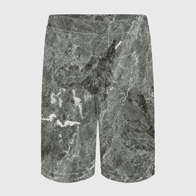 Детские спортивные шорты 3D с принтом Grey в Курске,  100% полиэстер
 | пояс оформлен широкой мягкой резинкой, ткань тянется
 | абстракция | камень | мрамор | разводы | размытие | серый