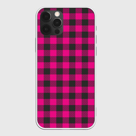 Чехол для iPhone 12 Pro Max с принтом Розовая клетка в Курске, Силикон |  | cage | cage pattern | checkered ornament | ornament | pattern | pink | print cage | tartan | клетка | клетка узор | клетчатый орнамент | орнамент | принт клетка | розовая | розовая клетка | тартан | узор | шотландка | шотландская клетка