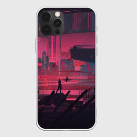 Чехол для iPhone 12 Pro Max с принтом Город Будущего в Курске, Силикон |  | город | город будущего | неон | рисунок