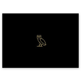Поздравительная открытка с принтом Сова в Курске, 100% бумага | плотность бумаги 280 г/м2, матовая, на обратной стороне линовка и место для марки
 | арт | вектор | коричневый | рисунок | сова | чёрный