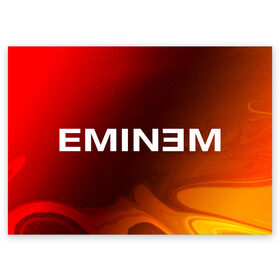 Поздравительная открытка с принтом EMINEM / ЭМИНЕМ в Курске, 100% бумага | плотность бумаги 280 г/м2, матовая, на обратной стороне линовка и место для марки
 | eminem | logo | music | oldschool | rap | raper | еминем | лого | логотип | логотипы | музыка | музыкант | олдскул | рэп | рэпер | рэппер | символ | символы | эминем