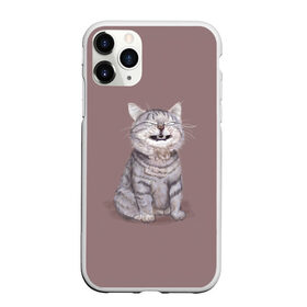Чехол для iPhone 11 Pro Max матовый с принтом Котёнок ыыы в Курске, Силикон |  | Тематика изображения на принте: арт | кот | котёнок | кошка | мем | мемный кот | мемный котенок | мэм | мэмный котёнок | рисунок | серый | серый кот | тёмный | фиолетовый