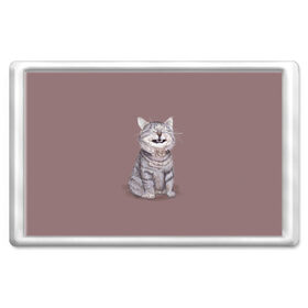 Магнит 45*70 с принтом Котёнок ыыы в Курске, Пластик | Размер: 78*52 мм; Размер печати: 70*45 | арт | кот | котёнок | кошка | мем | мемный кот | мемный котенок | мэм | мэмный котёнок | рисунок | серый | серый кот | тёмный | фиолетовый