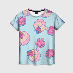 Женская футболка 3D с принтом Плюмбусы в Курске, 100% полиэфир ( синтетическое хлопкоподобное полотно) | прямой крой, круглый вырез горловины, длина до линии бедер | rick  morty | turner | рик и морти