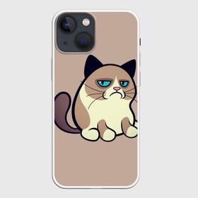 Чехол для iPhone 13 mini с принтом Великий Grumpy Cat в Курске,  |  | Тематика изображения на принте: grumpy cat | арт | кот | кот grumpy cat | котёнок | кошка | недовольный кот | рисунок