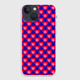 Чехол для iPhone 13 mini с принтом Неоновые сердца в Курске,  |  | hearts | love is | neon | pattern | valentines day | алиса | бабушка | валентина | влюбленные | девушке | дочь | лучшая | любимая | любовь | мама | подарок | романтика | свадьба | сердечки | сердечко | сердце | сестра | узор