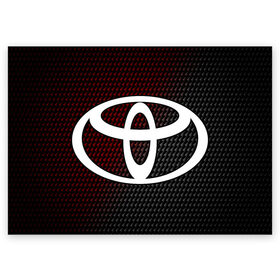 Поздравительная открытка с принтом TOYOTA / ТОЙОТА в Курске, 100% бумага | плотность бумаги 280 г/м2, матовая, на обратной стороне линовка и место для марки
 | auto | camry | corolla | cruiser | land | logo | moto | rav | supra | toyota | авенсис | авто | автомобиль | камри | королла | крузер | ленд | лого | логотип | логотипы | марка | мото | рав | символ | тоета | тоеты | тойота | тойоты