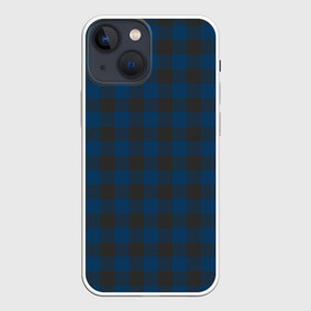 Чехол для iPhone 13 mini с принтом Темно синяя Клетка в Курске,  |  | cage | cage pattern | checkered ornament | ornament | pattern | print cage | tartan | клетка | клетка узор | клетчатый орнамент | орнамент | принт клетка | тартан | темно синяя клетка | узор | шотландка | шотландская клетка