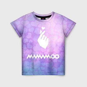 Детская футболка 3D с принтом Mamamoo в Курске, 100% гипоаллергенный полиэфир | прямой крой, круглый вырез горловины, длина до линии бедер, чуть спущенное плечо, ткань немного тянется | cute | heat | k pop | korean | mamamoo | жест | кпоп | мамаму | милый | сердце