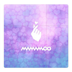 Магнитный плакат 3Х3 с принтом Mamamoo в Курске, Полимерный материал с магнитным слоем | 9 деталей размером 9*9 см | cute | heat | k pop | korean | mamamoo | жест | кпоп | мамаму | милый | сердце
